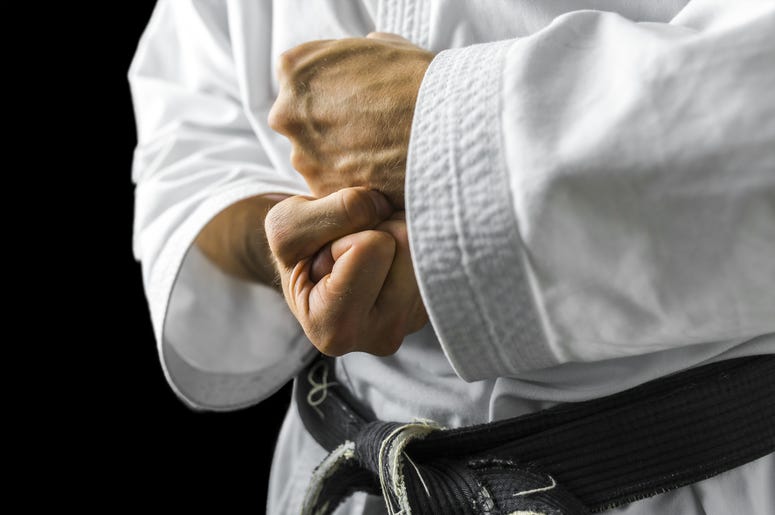Karate fighting hands. Karate fighting hands.