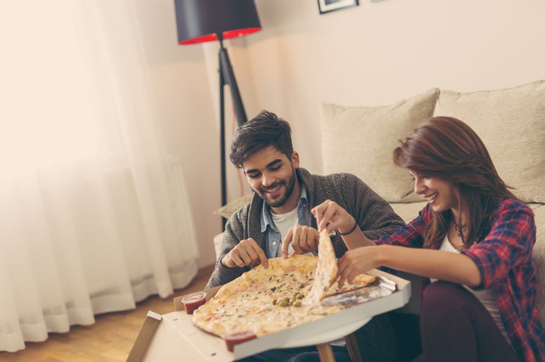 Couple Eating Pizza Couple Eating Pizza