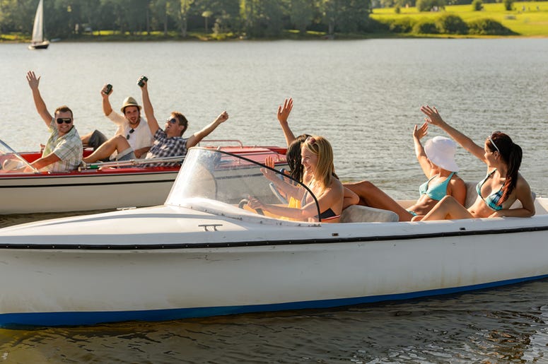 Boating on the Lake Boating on the Lake