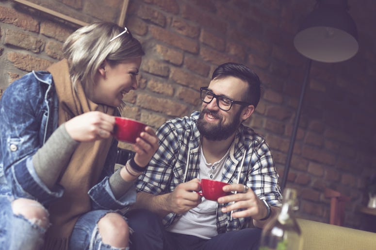 couple with coffee couple with coffee