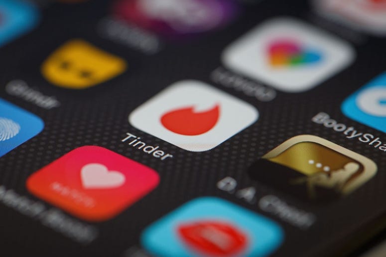 phone with tinder app