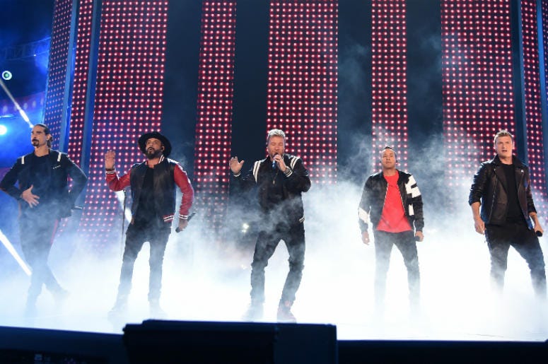 Backstreet Boys NASHVILLE, TN - JUNE 6: (L-R) Kevin Richardson, AJ McLean, Brian Littrell, Howie Dorough and Nick Carter of the Backstreet Boys performs onstage at the 2018 CMT Music Awards at the Bridgestone Arena on June 6, 2018 in Nashville, Tennessee.