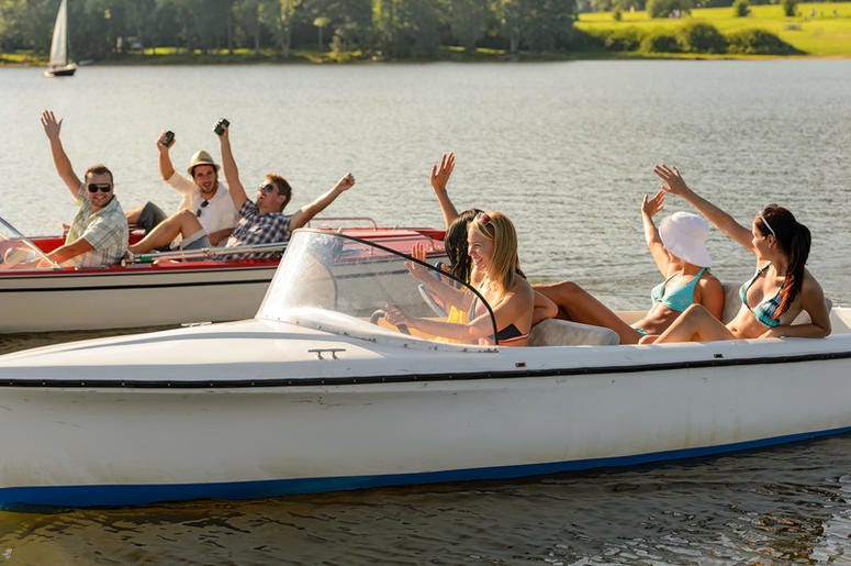 Boating on the Lake Boating on the Lake