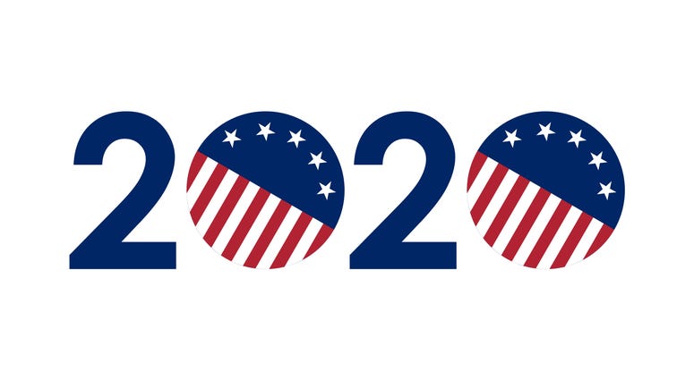 2020 numbers in United States flag colors