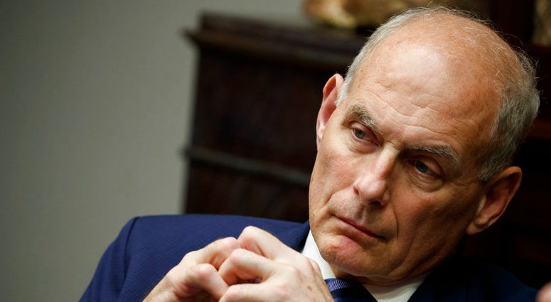 In this June 21, 2018 photo, White House chief of staff John Kelly listens as President Donald Trump speaks during a lunch with governors in the Roosevelt Room of the White House in Washington. Trump says chief of staff John Kelly will leave his job at th In this June 21, 2018 photo, White House chief of staff John Kelly listens as President Donald Trump speaks during a lunch with governors in the Roosevelt Room of the White House in Washington. Trump says chief of staff John Kelly will leave his job at th