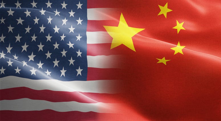 US / China flags