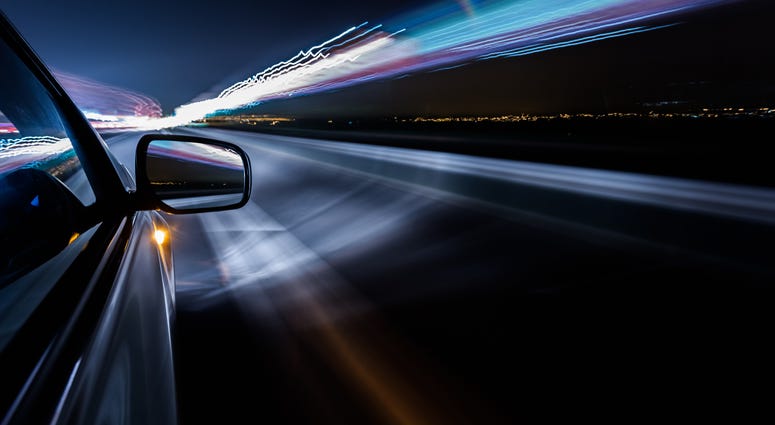 speeding car