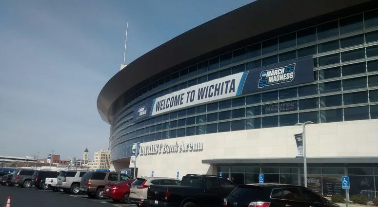 South side of Intrust Bank Arena in downtown Wichita Kansas