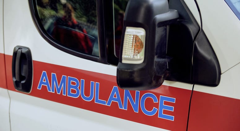Ambulance transport closeup
