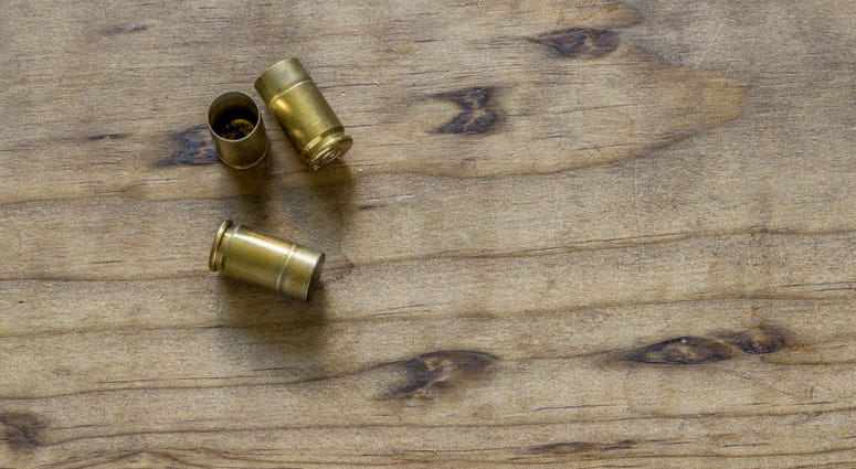 Empty handgun shell casings