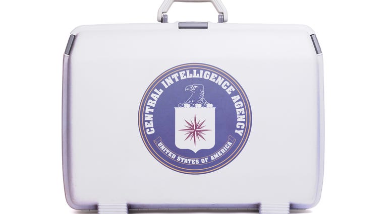 suitcase with CIA seal