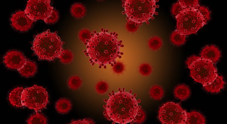 Coronavirus 2019-nCoV 3D render