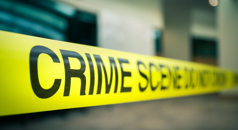 Tape seals off an active crime scene