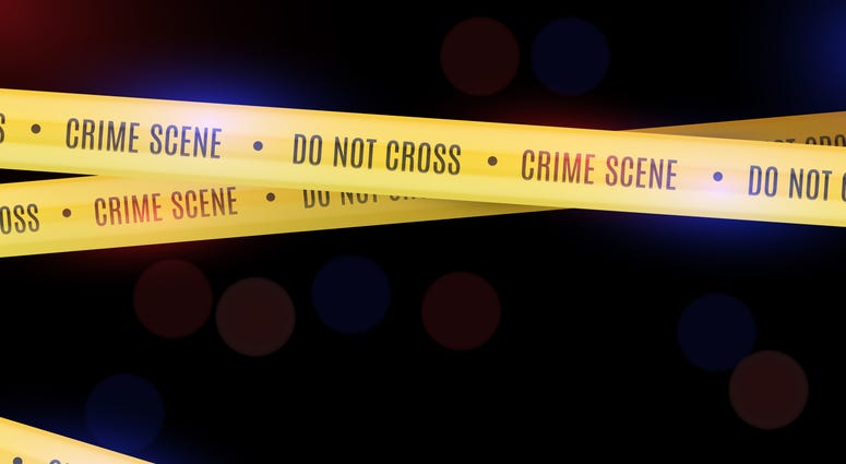 Police background with yellow police tape
