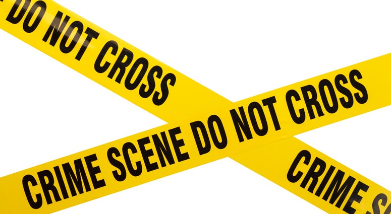 Yellow Plastic Crime Scene Do Not Cross Tape Isolated On White Background