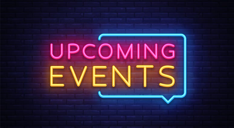 Upcoming Events neon sign