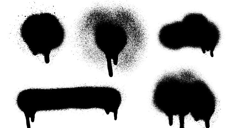 Graffiti spray banner set