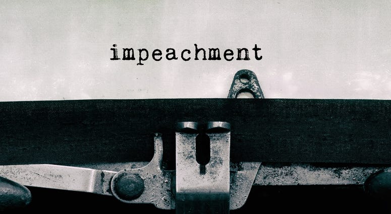 Impeachment typed on vintage typewriter