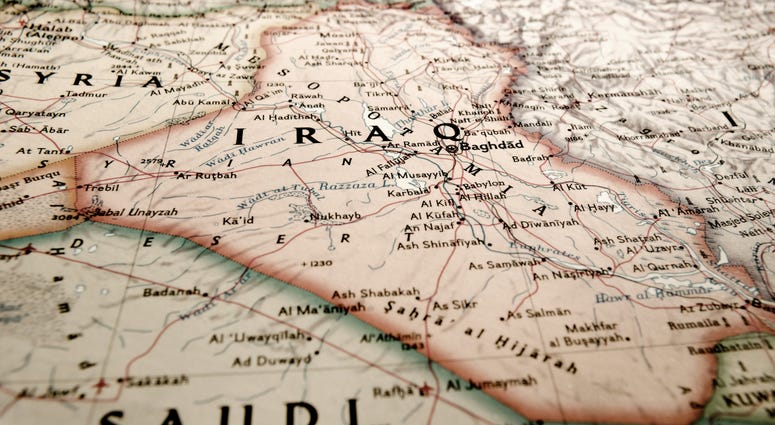 Map of Iraq and its surroundings