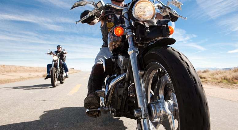 2 motorcycles on the road