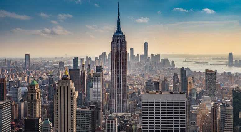 The Empire State Building as seen from Rooftop of Rockefeller Building