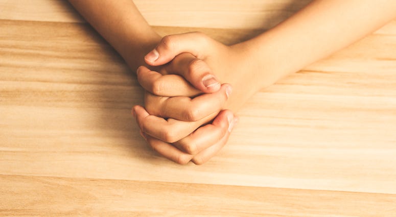 Close up prayer's hands