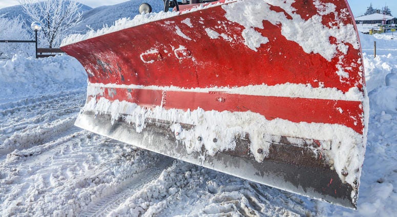 Snow plow truck