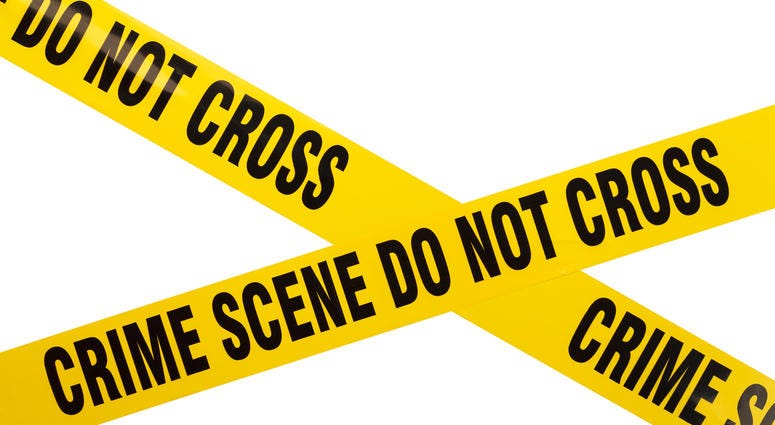 Yellow Plastic Crime Scene Do Not Cross Tape Isolated On White Background