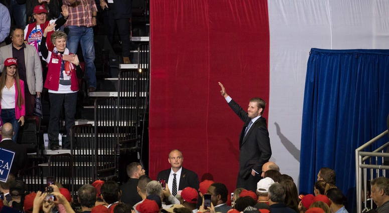 Eric Trump takes the stage