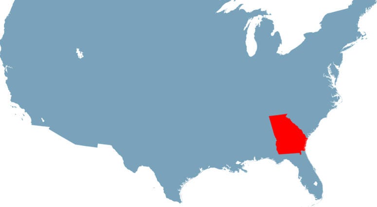 U.S map with Georgia highlighted