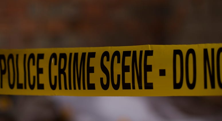 Police line tape and crime scene investigation