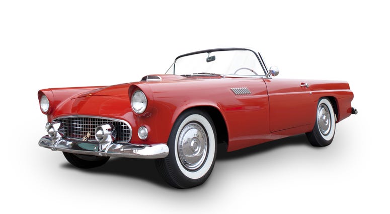 Ford Thunderbird 1955-1957, isolated on white