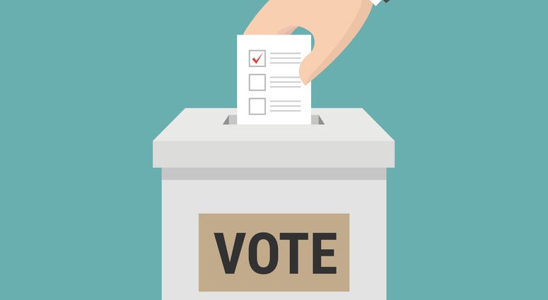 Voting concept in flat style