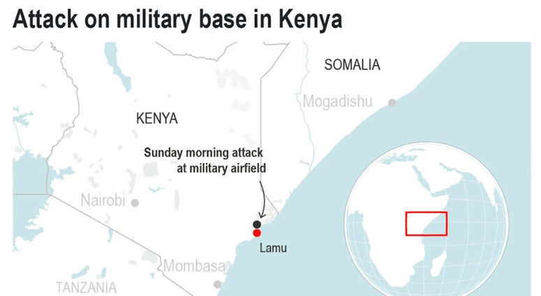 The U.S. military says the situation at a Kenyan airfield used by U.S.