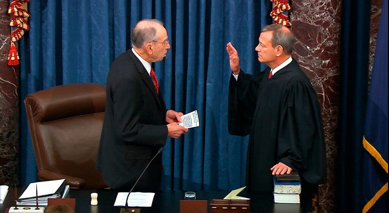 Chief Justice John Roberts was sworn