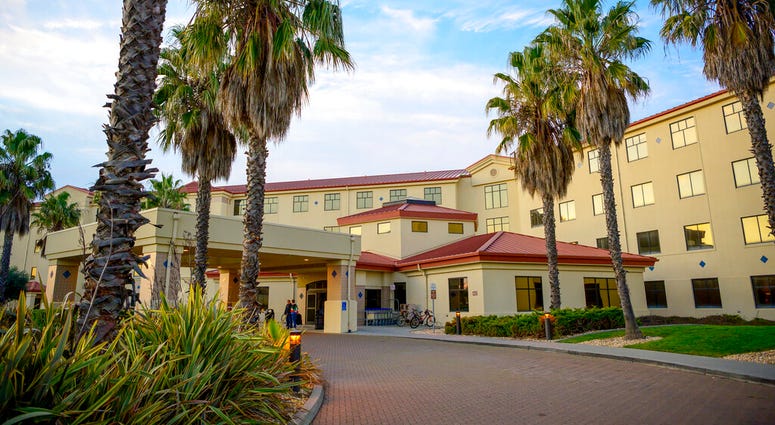 This Feb. 1, 2020 photo provided by the U.S. Air Force shows the Westwind Inn lodging facility at Travis Air Force Base, Calif.