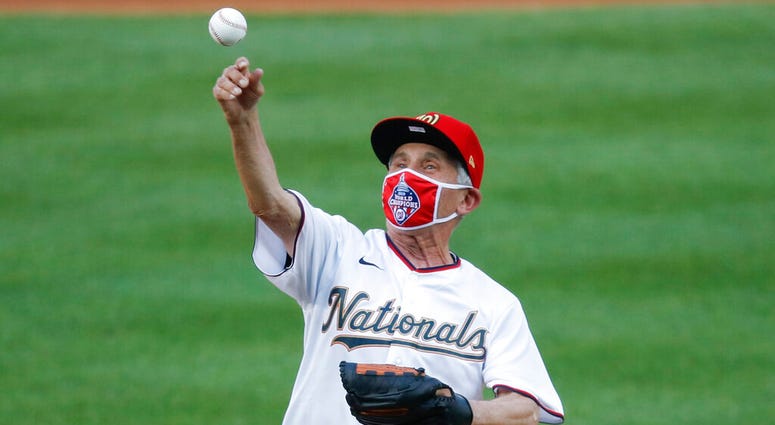 Facui Throws First Pitch (AP)