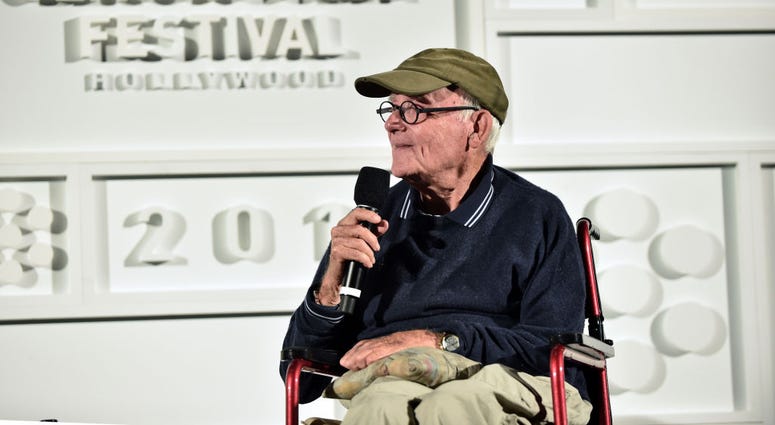 Actor Buck Henry speaks onstage at the screening of 'The Graduate' during the 2017 TCM Classic Film Festival on April 8, 2017 in Los Angeles, California.
