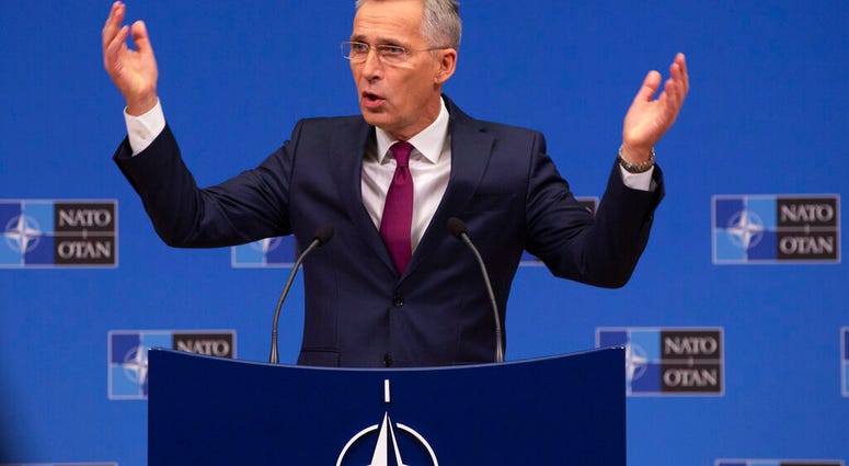 NATO Secretary General, Jens Stoltenberg speaks during a media conference at NATO headquarters in Brussels, Friday, Nov. 29, 2019.
