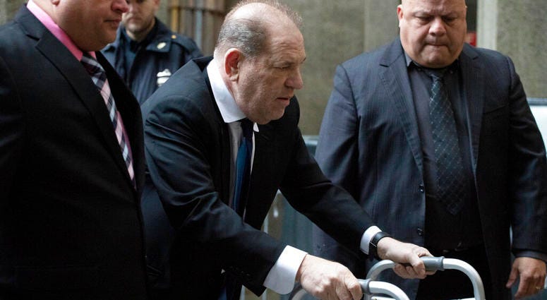 Harvey Weinstein, center, arrives for a court hearing, Wednesday, Dec. 11, 2019 in New York