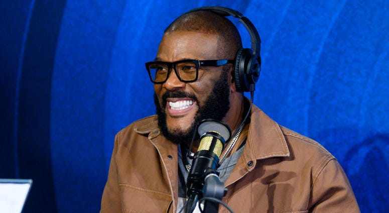 Tyler Perry attends 'Tyler Perry visits the SiriusXM Hollywood studios in Los Angeles' at SiriusXM Studios on October 08, 2019 in Los Angeles, California.