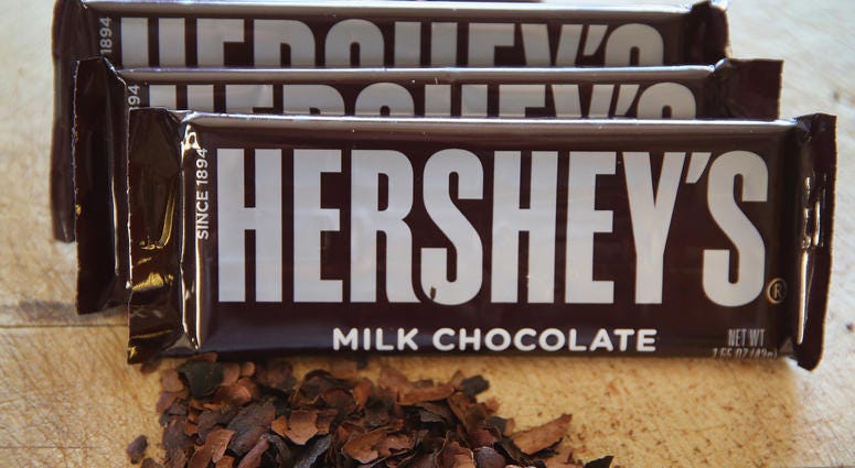 3 Hershey's milk chocolate bars