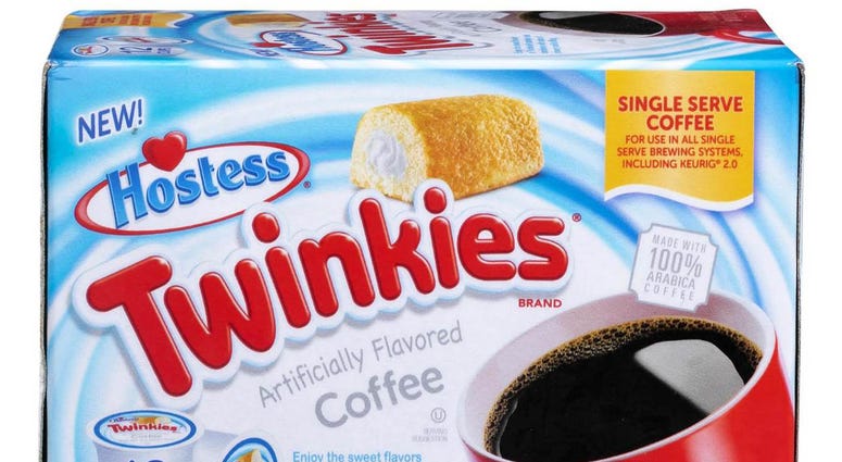 A box of Twinkies flavored coffee pods
