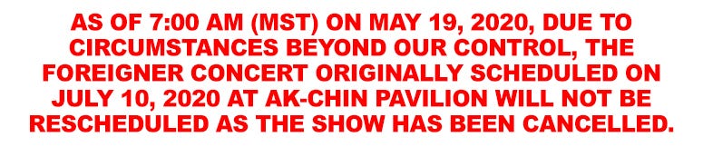 SHOW CANCELLED