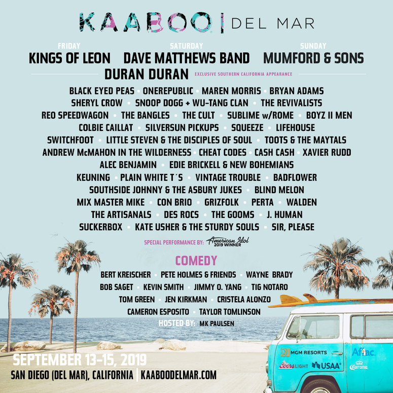 KOOL Kaaboo Line-Up KOOL Kaaboo Line-Up