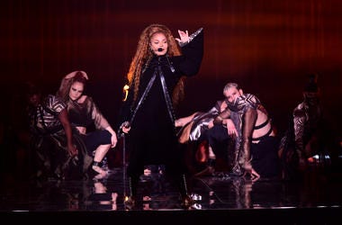 11/4/2018 - Janet Jackson performs on stage at the MTV Europe Music Awards 2018 held at the Bilbao Exhibition Centre, Spain. (Photo by PA Images/Sipa USA) *** US Rights Only ***