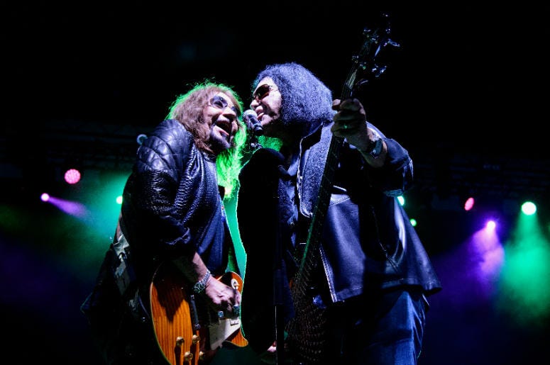 Ace Frehley preforms with Gene Simmons Ace Frehley preforms with Gene Simmons
