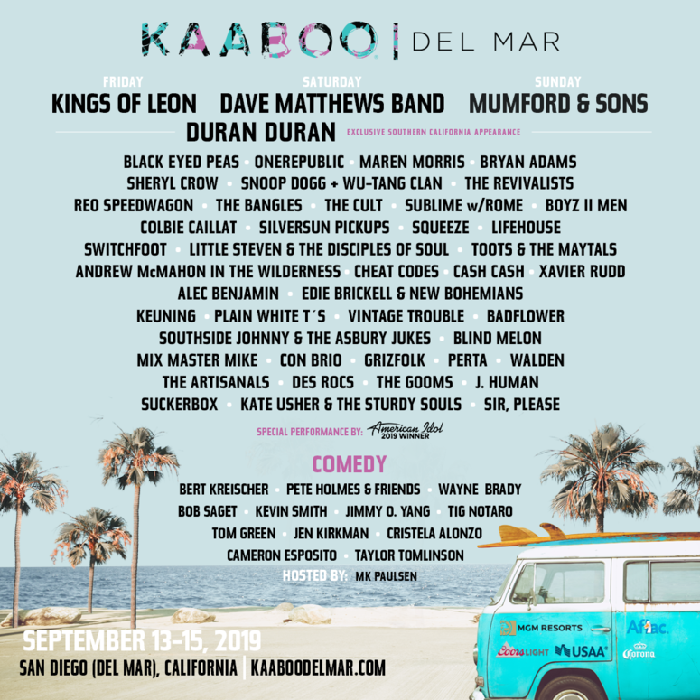 KOOL Kaaboo Line-Up KOOL Kaaboo Line-Up