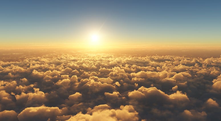 sunset above clouds sunset above clouds