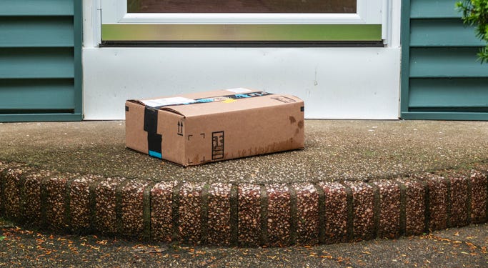 Package on a front porch Package on a front porch